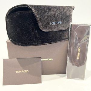 Tom Ford Sunglasses Soft Sun Box Case Dark Brown Velvet Cloth Authentic NEW